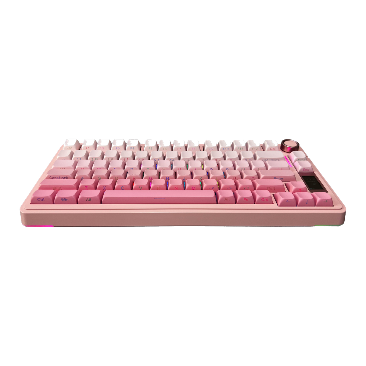 S75 Pro Teclado - Pink White Degradé (3 4)