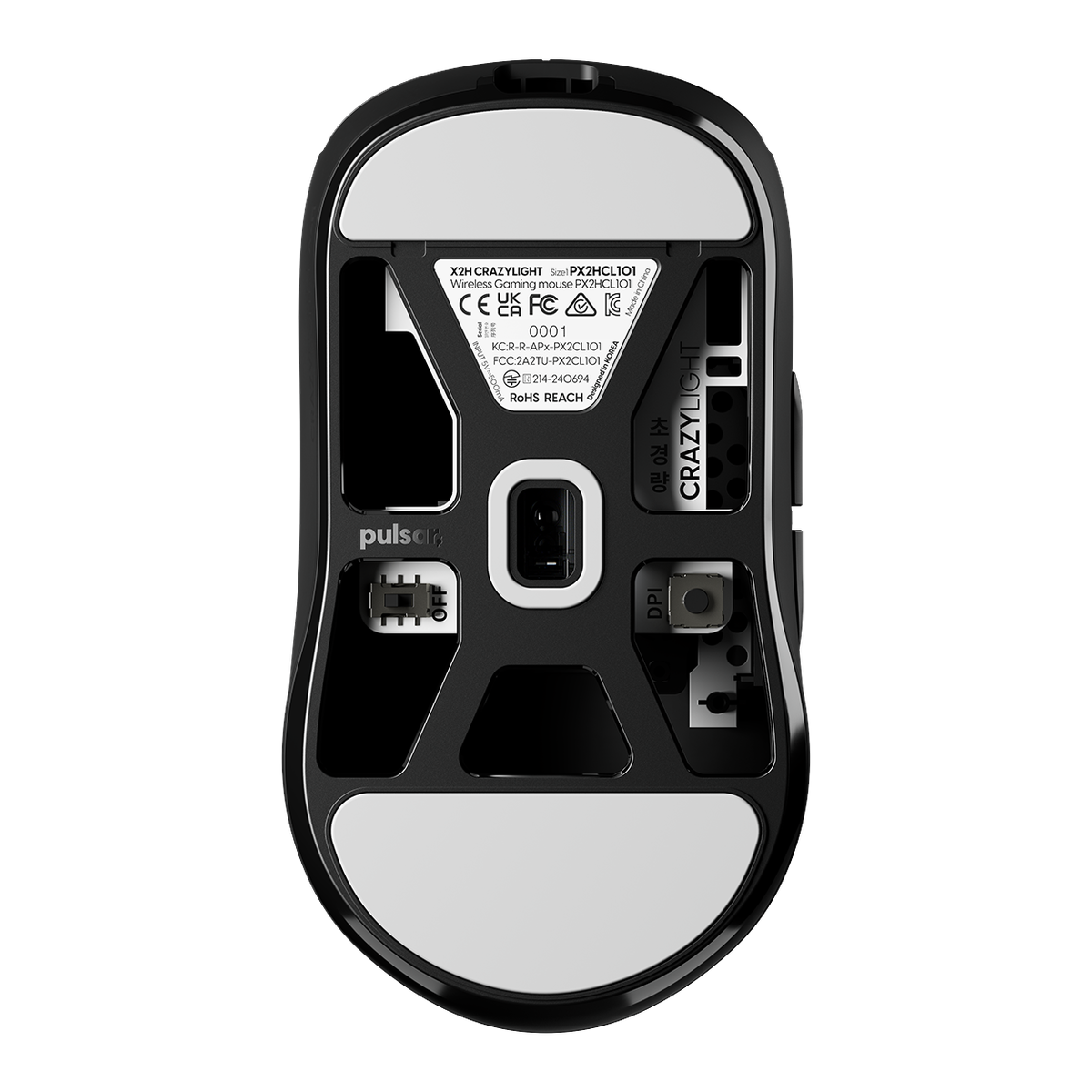 X2H CrazyLight Mouse - Jet Black (inferior) #Color_Jet Black