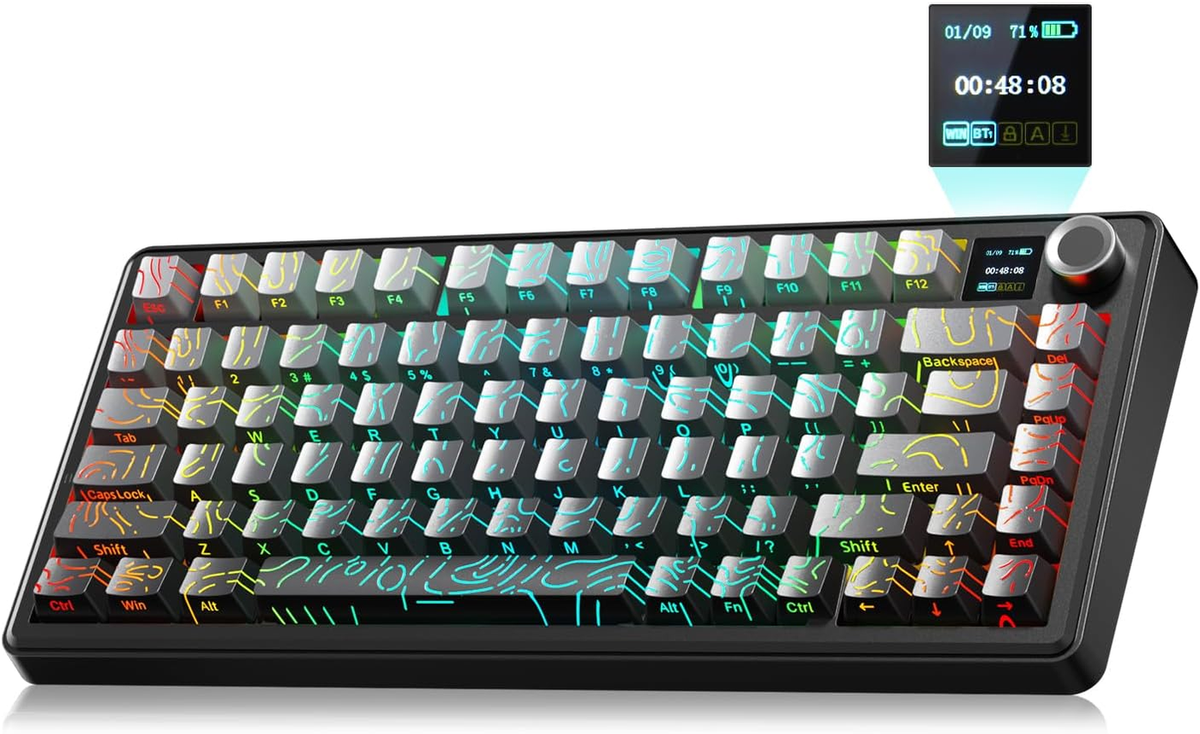 F75 Max Teclado - Black Degradé Contour (frontal)