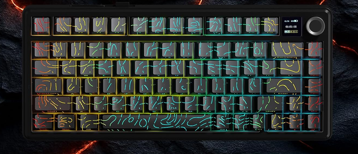 F75 Max Teclado - Black Degradé Contour (superior rgb)