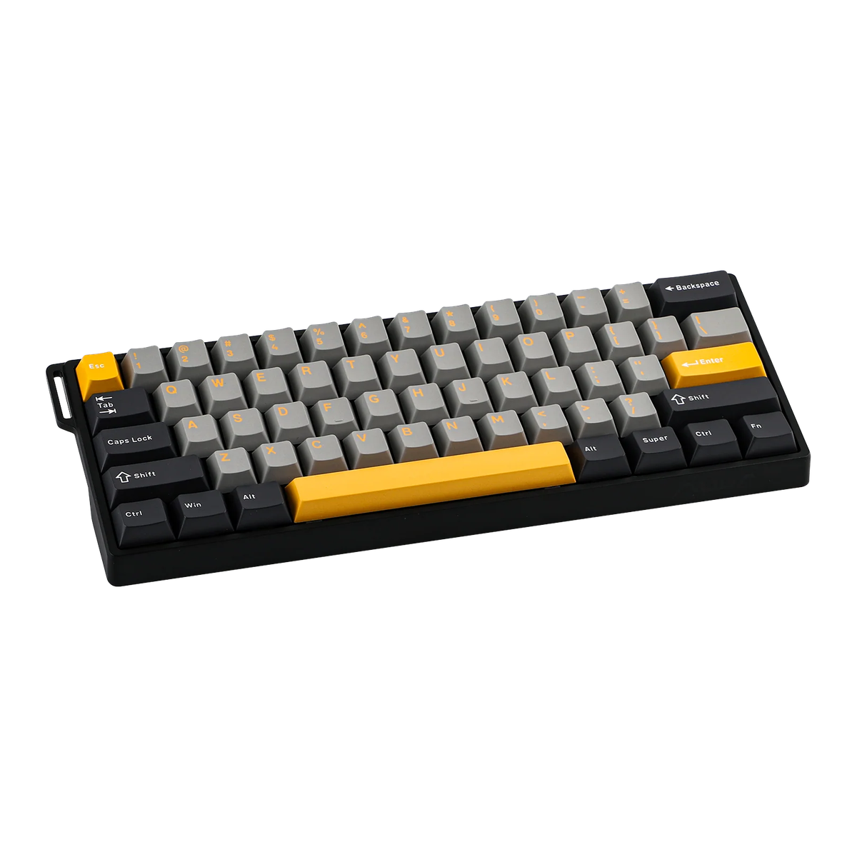 WIN60HE Teclado - MAX Dark Grey / Light Grey / Yellow (3 4 b)
