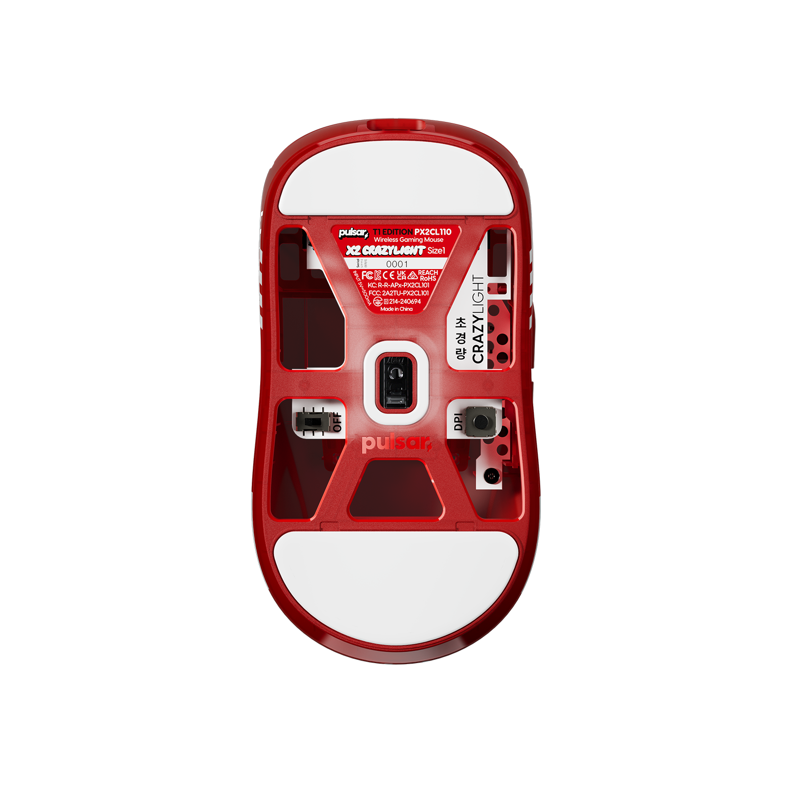 [T1] CrazyLight [Mini] Mouse - Red