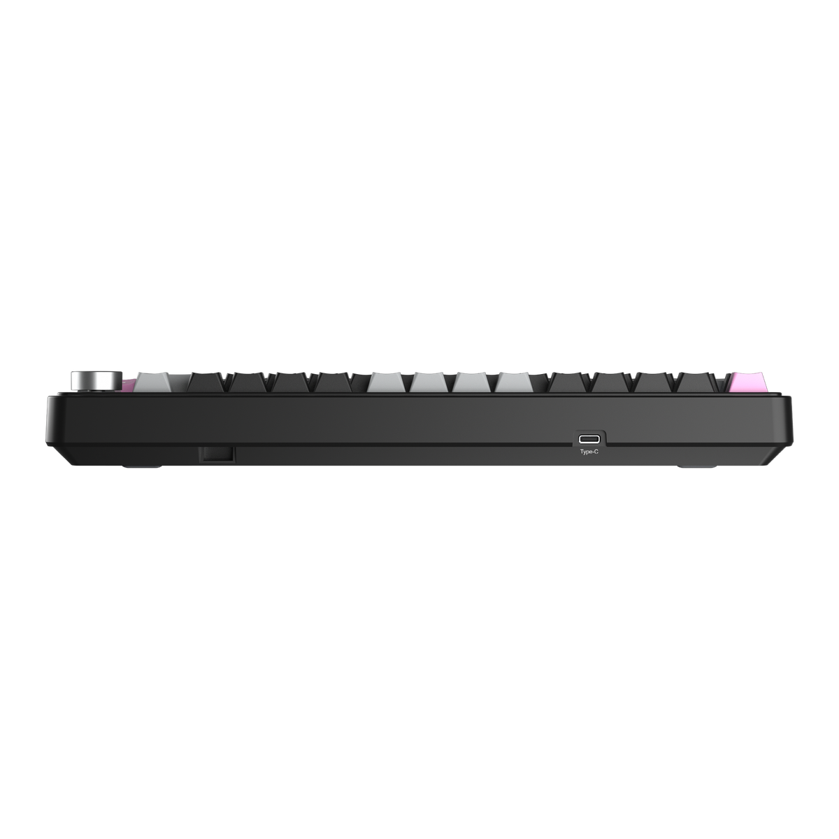 S75 Pro Teclado - Grey Black Pink (lateral)