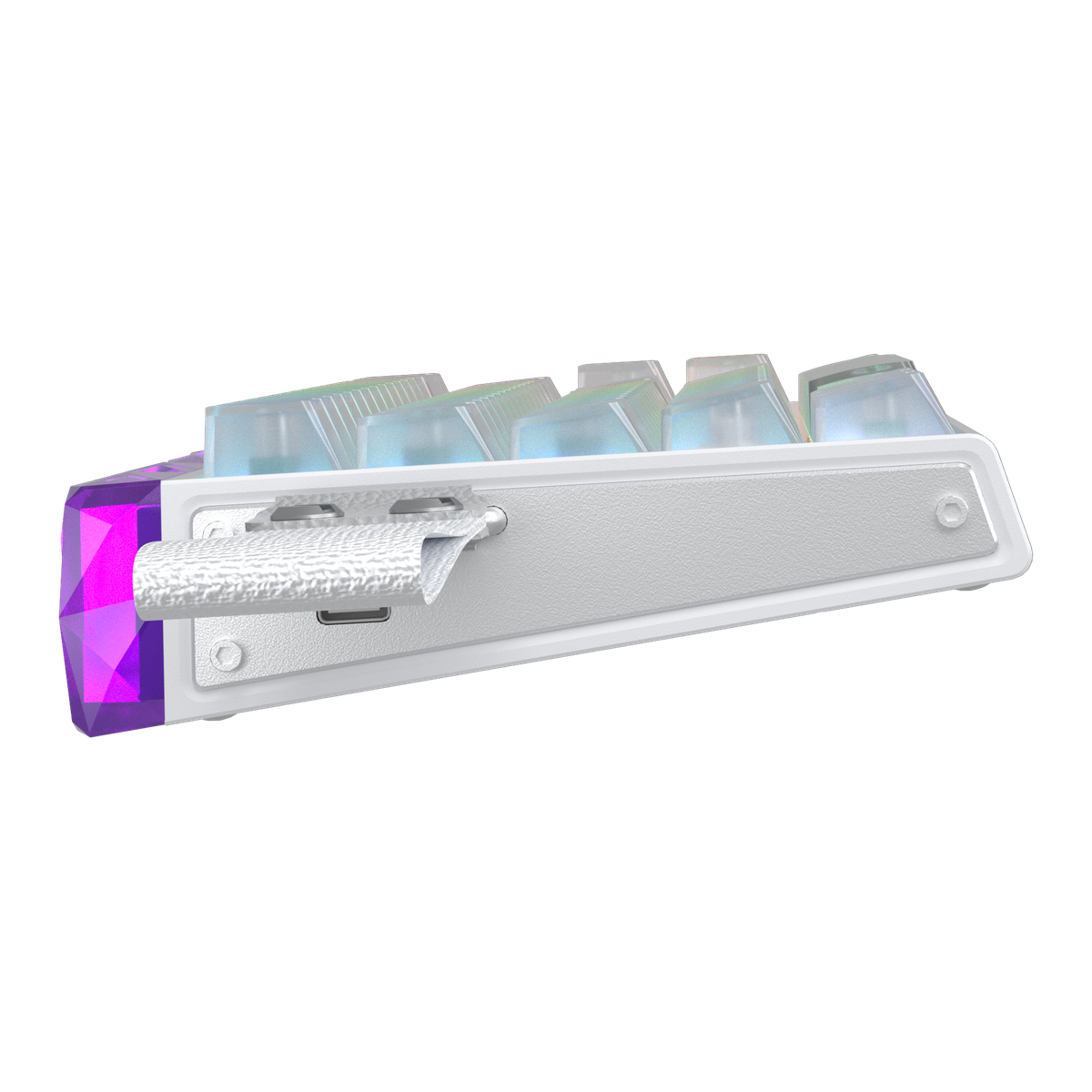 Hero 68 HE Teclado - Frosted White (detalle lateral)
