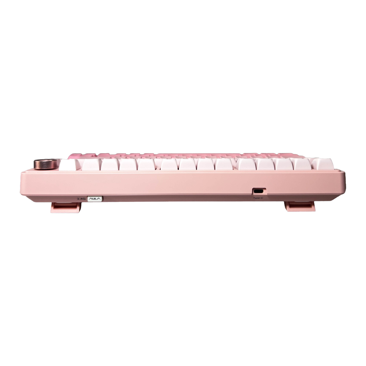 S75 Pro Teclado - Pink White Degradé (lateral)