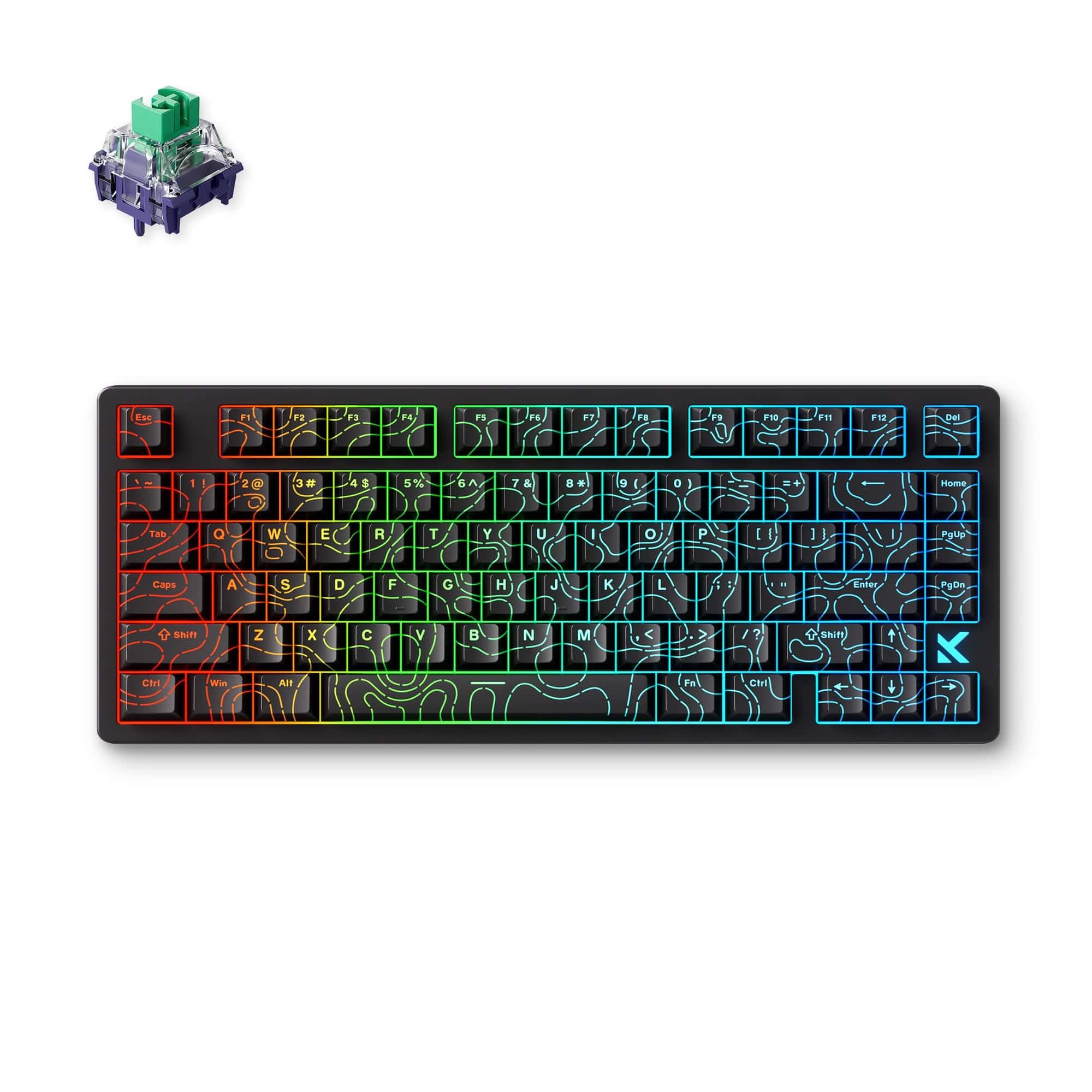 Jet 75 Teclado - Black Topographic