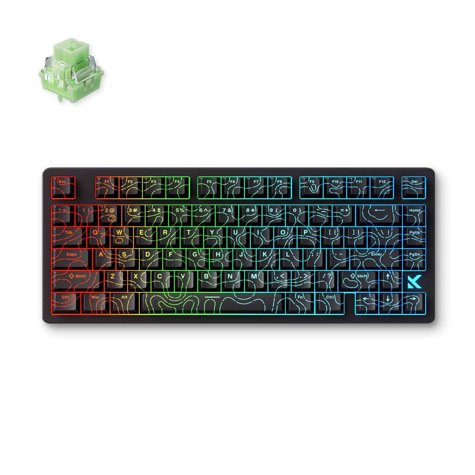 Jet 75 Teclado - Black Topographic
