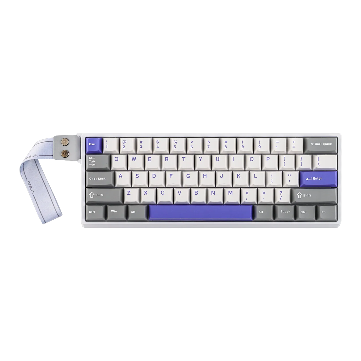 WIN60HE Teclado - MAX White / Grey / Blue (superior)
