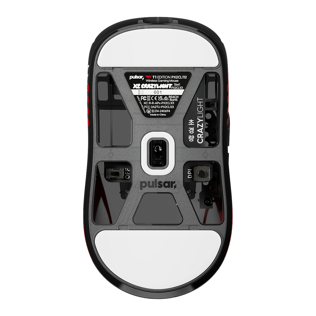 [T1] CrazyLight [Mini] Mouse - Black (inferior) #Color_Black