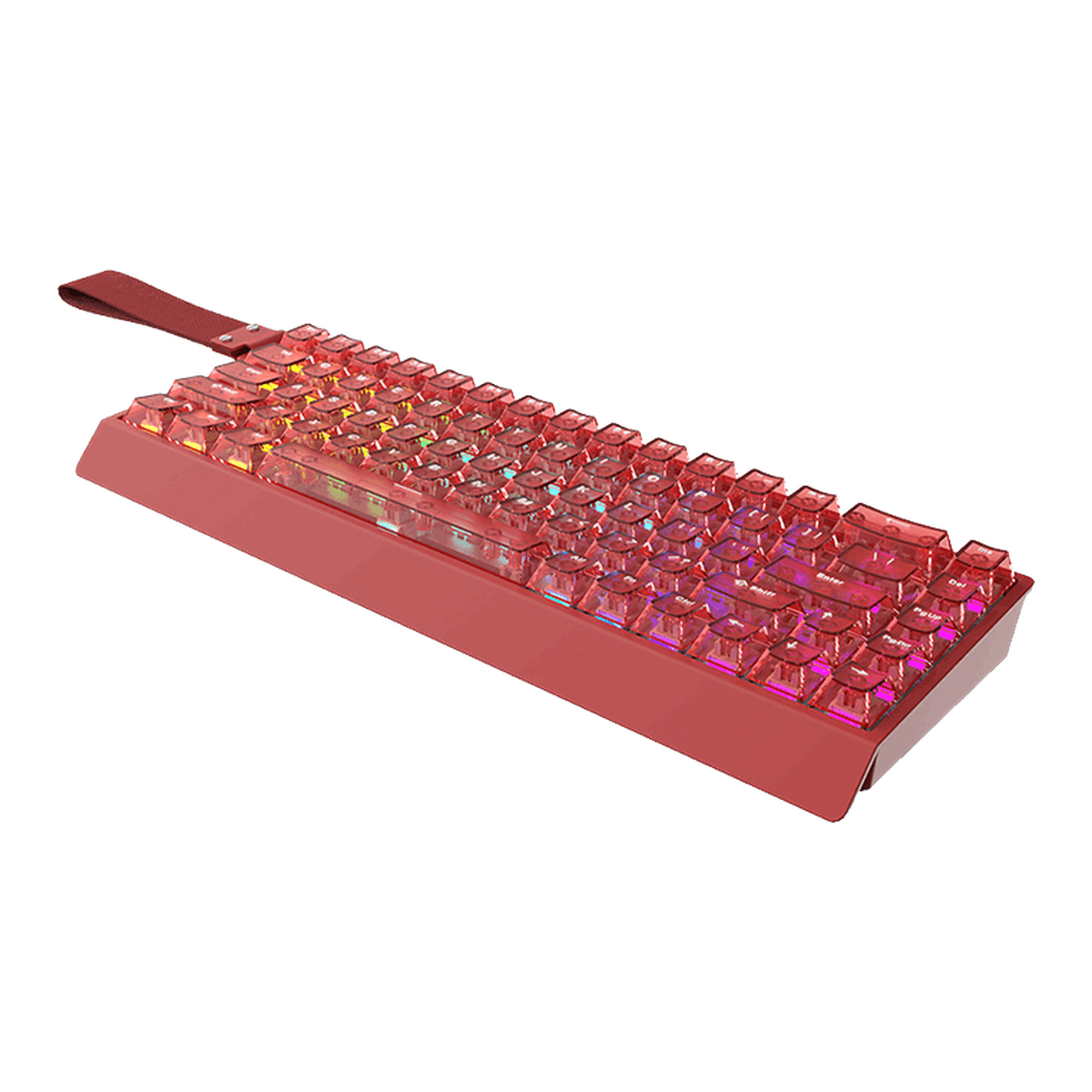 Mercury68 Max Teclado - Red Clear (3 4 render)